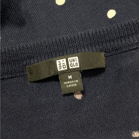 Uniqlo Cotton Polka Dot Cardigan - Picture 5 of 7